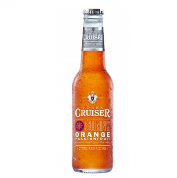 Rượu Trái Cây Vodka Cruiser Sunny Orange 4.6% – Chai 275ml – Thùng 24 Chai