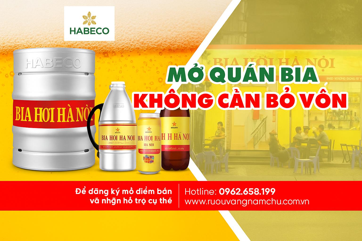 Bia hơi Hà Nội nguyên chất 100%